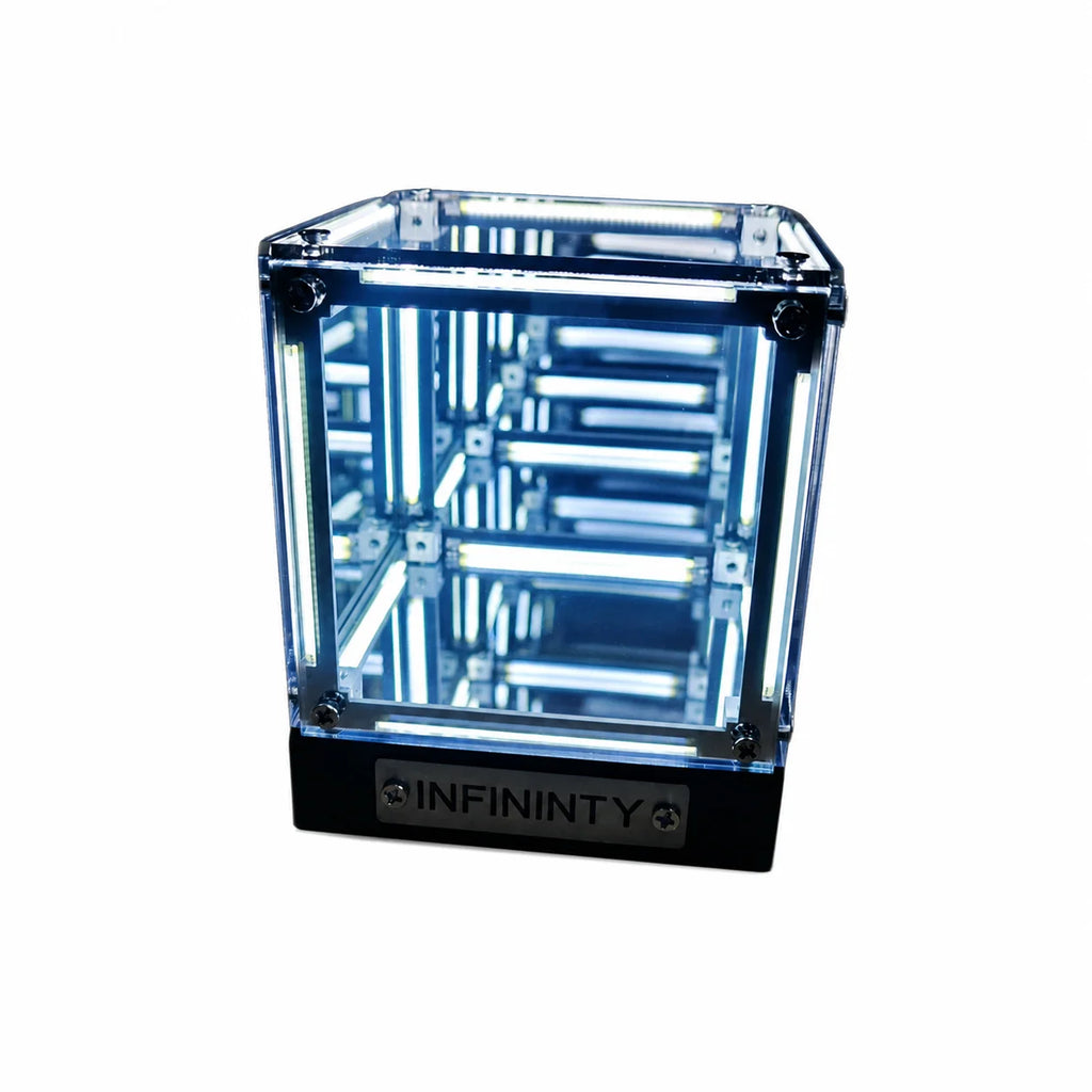 WWPPU Hypercube LED Table Lamp Multi-layer Mirror Infinity Projection Abyss Box Premium Acrylic Geek Room Decor Items