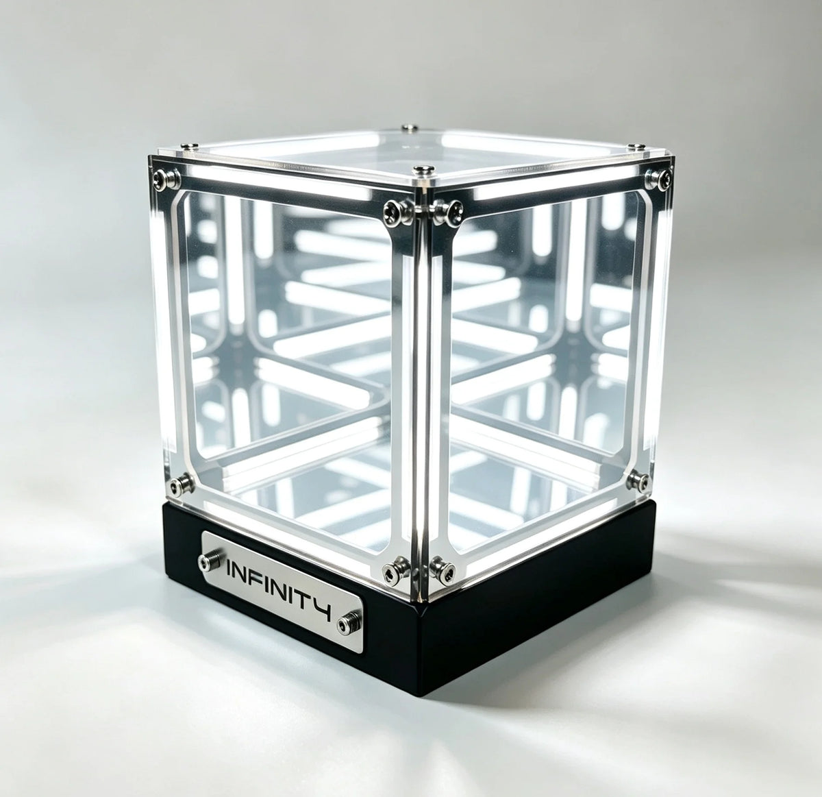 WWPPU Hypercube LED Table Lamp Multi-layer Mirror Infinity Projection Abyss Box Premium Acrylic Geek Room Decor Items